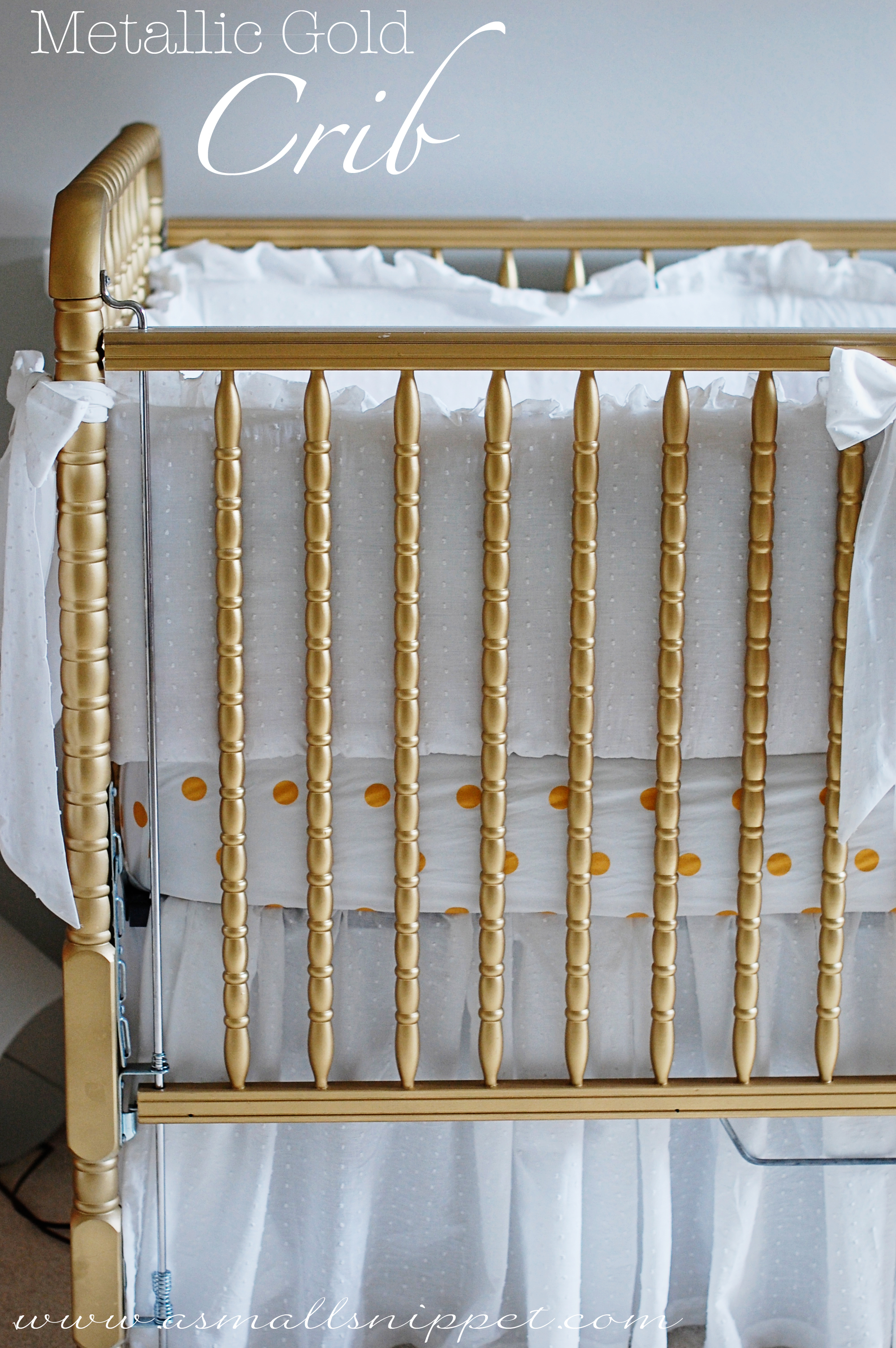 gold baby crib