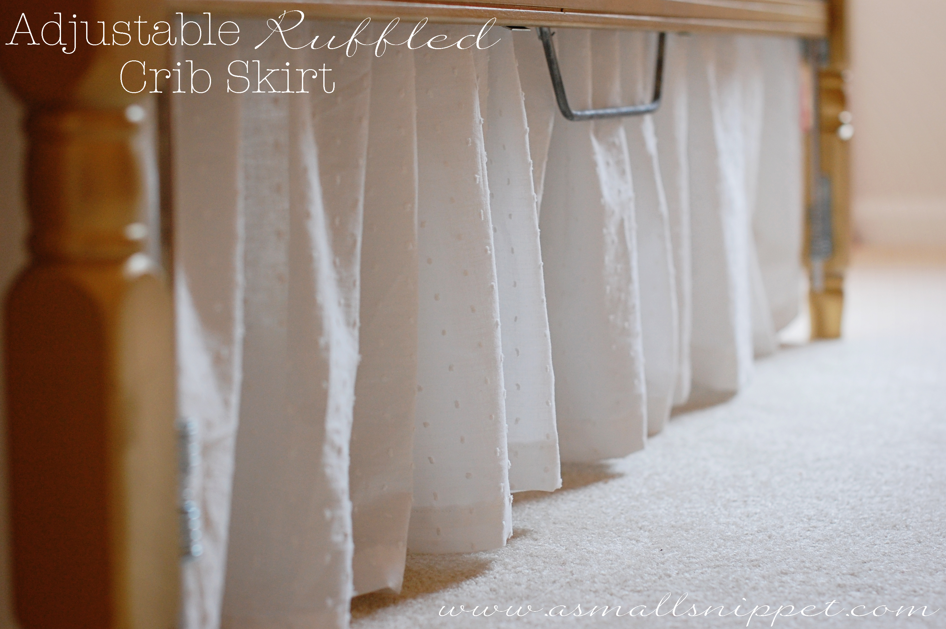 Ruffled cheap crib skirt