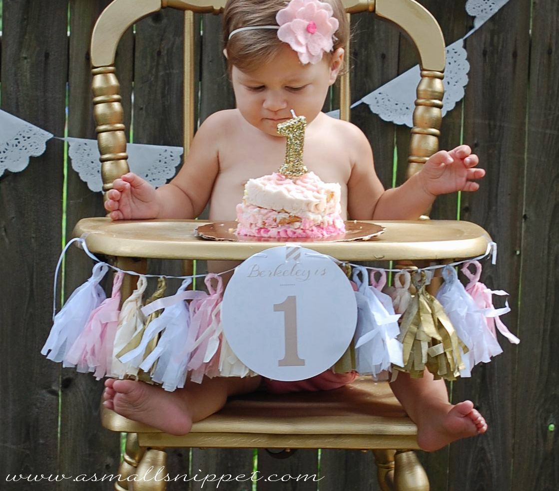 Pink and Gold First Birthday Party | A Small Snippet