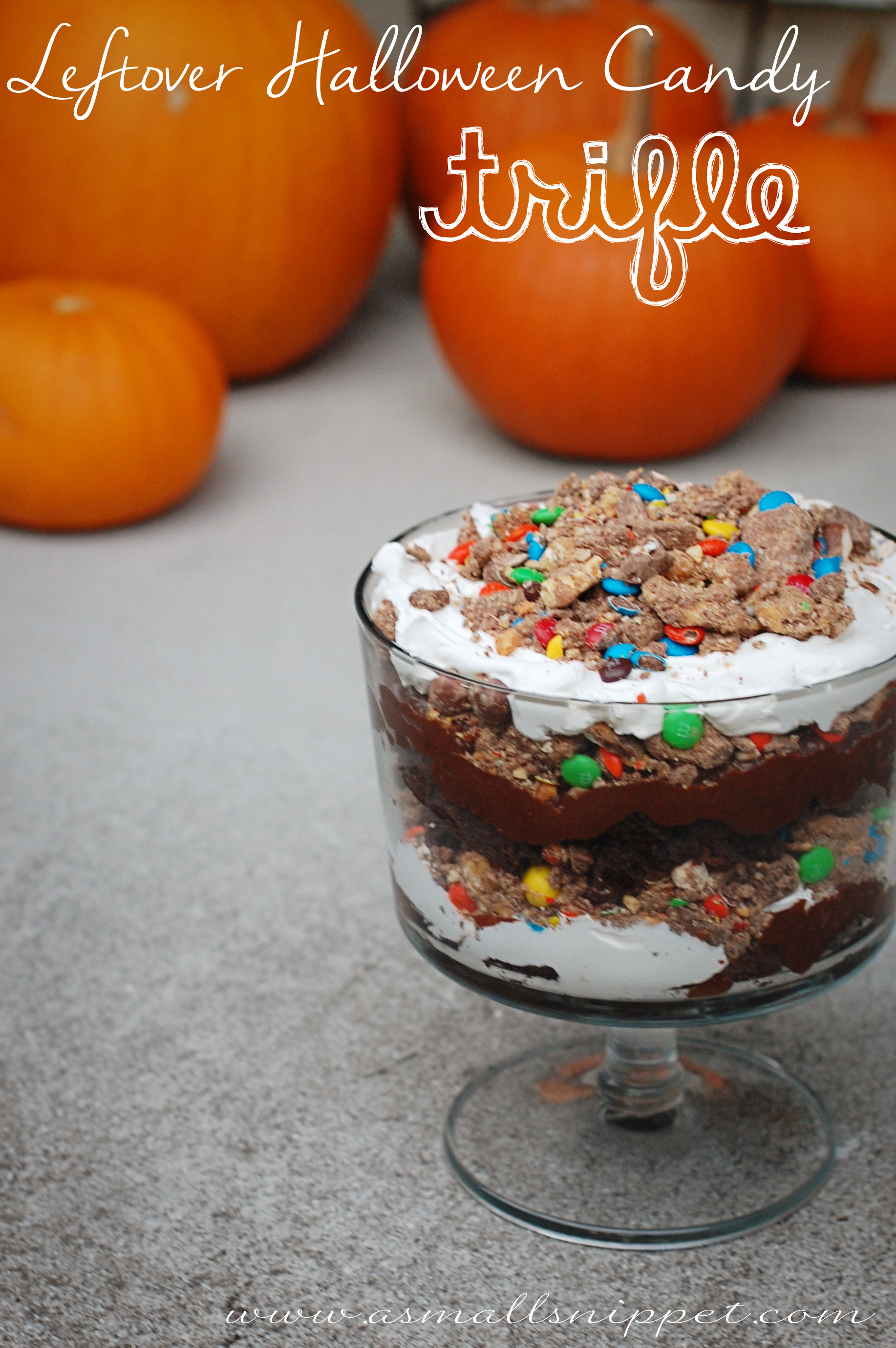 Leftover Halloween Candy Trifle | A Small Snippet