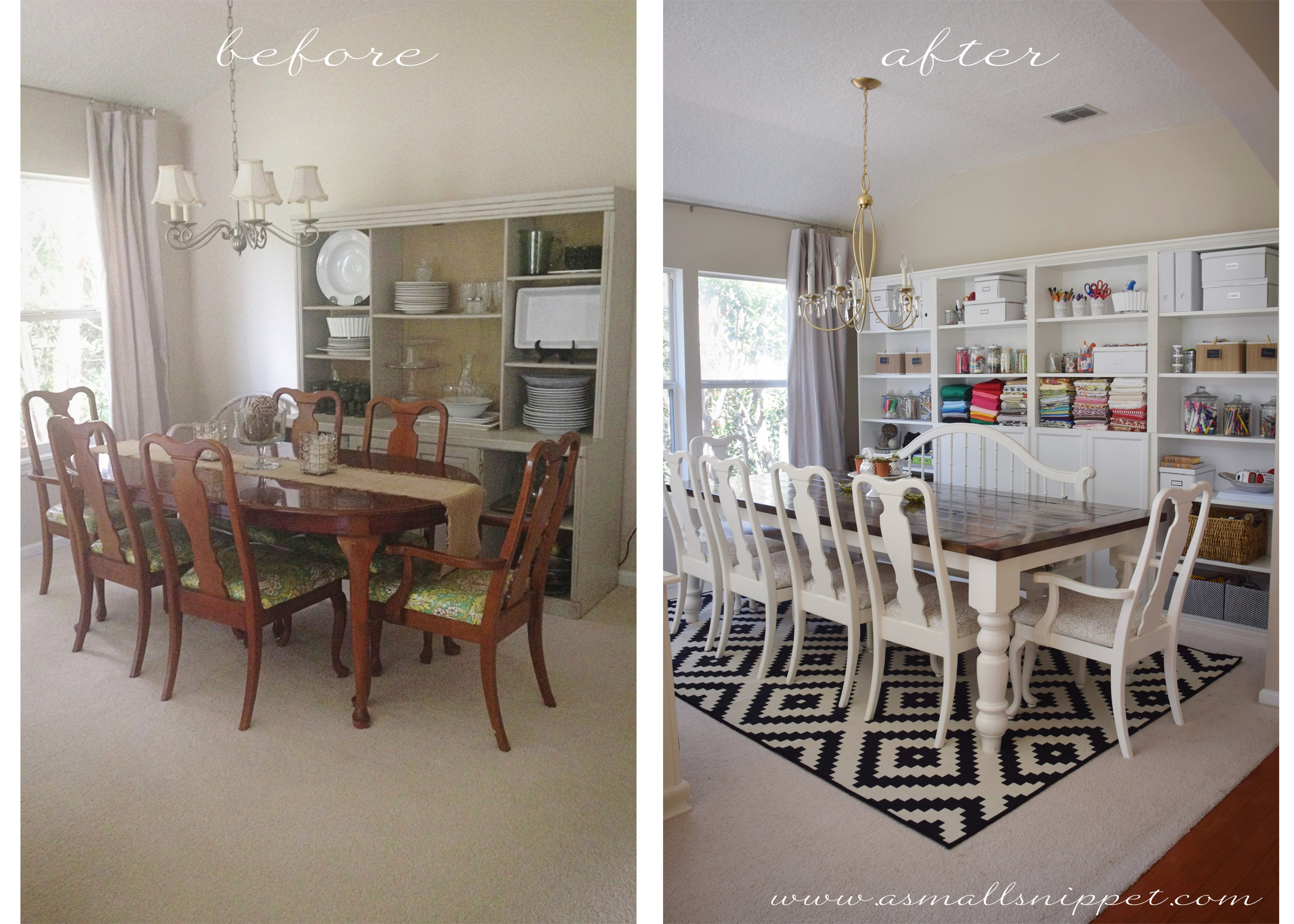 Dining Room Makeover Featuring Ikea Faux Built Ins A Small Snippet