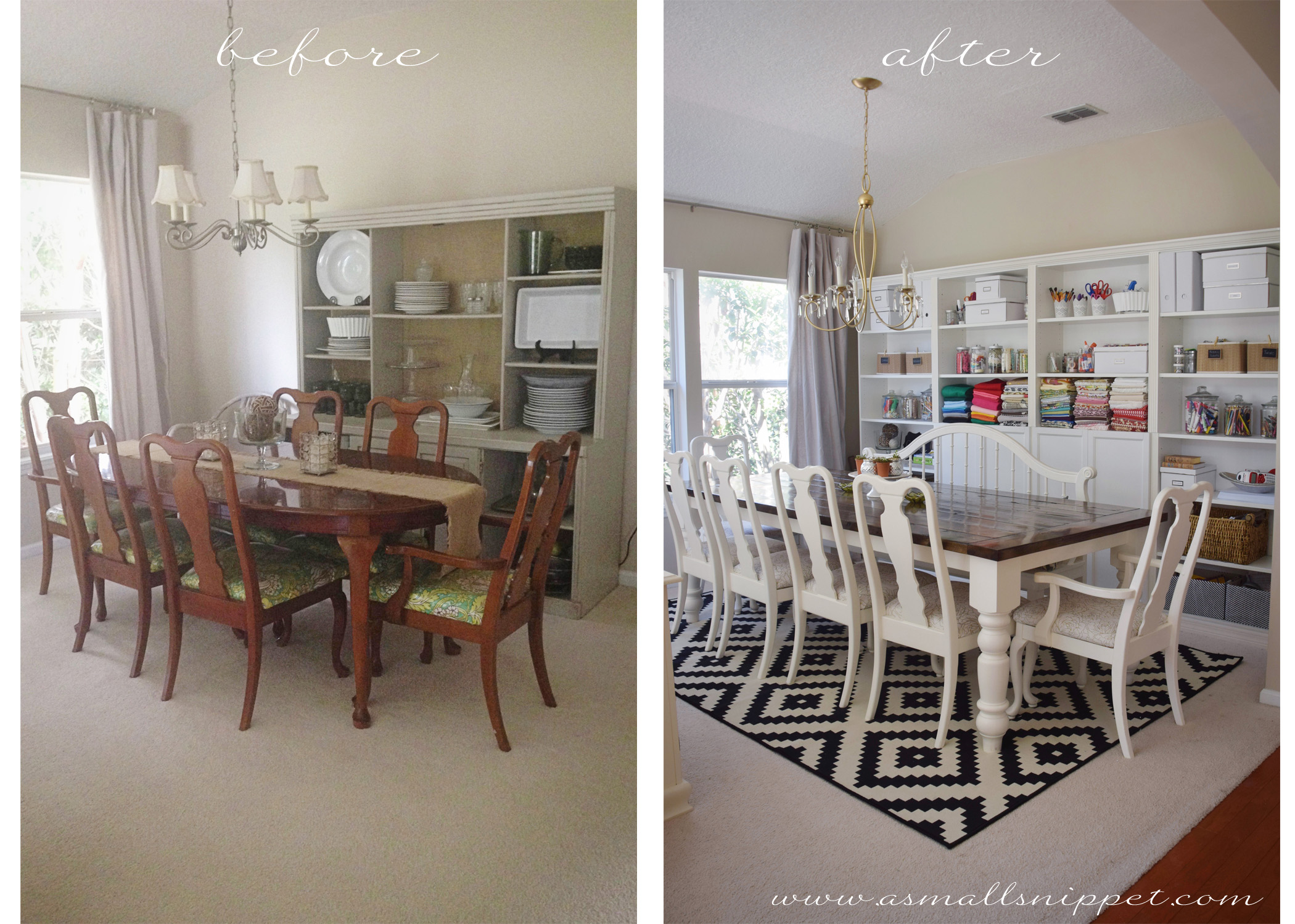 Dining Room Makeover Featuring Ikea Faux Built Ins A Small