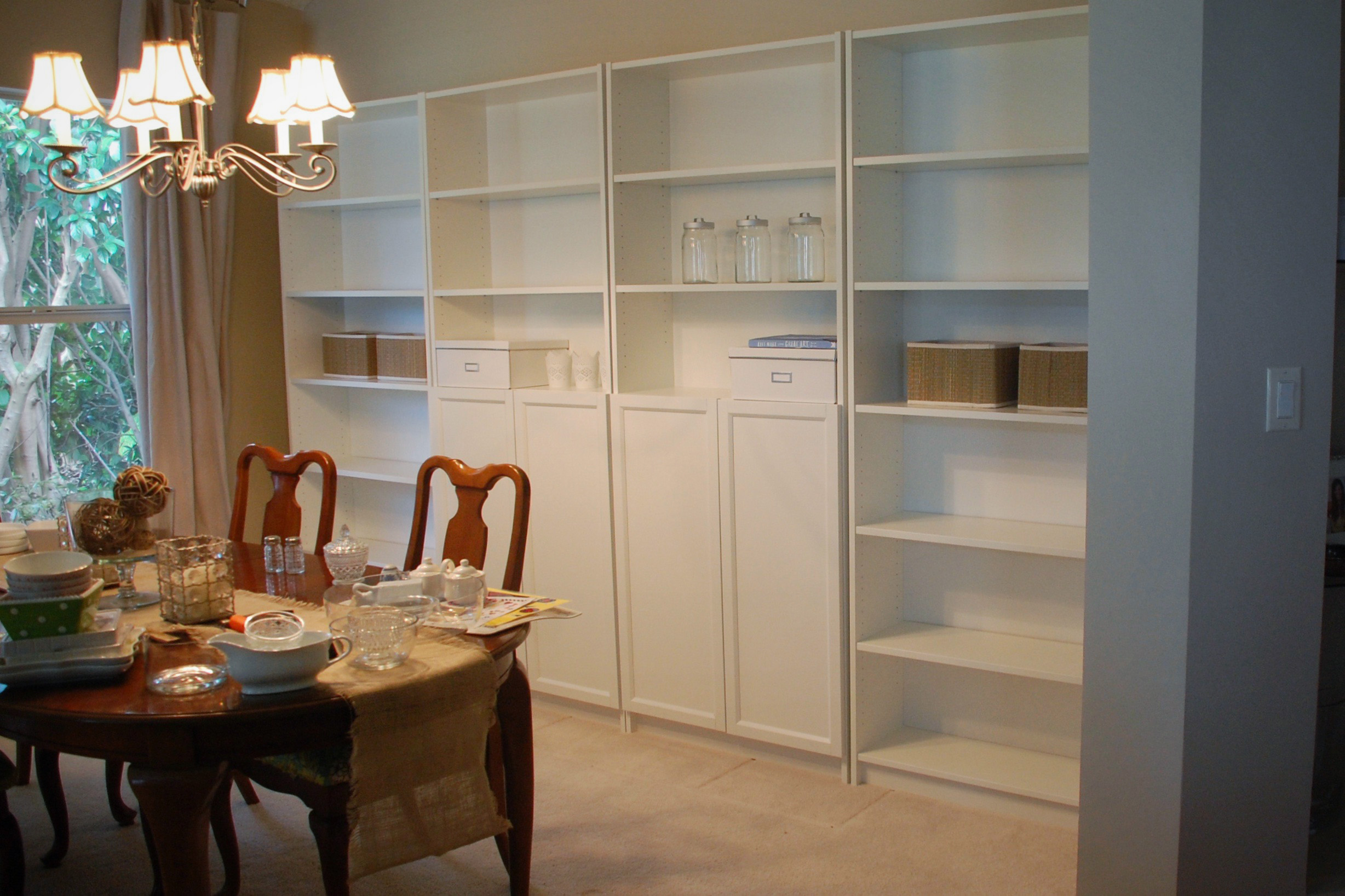 Billy bookcase deals dining room