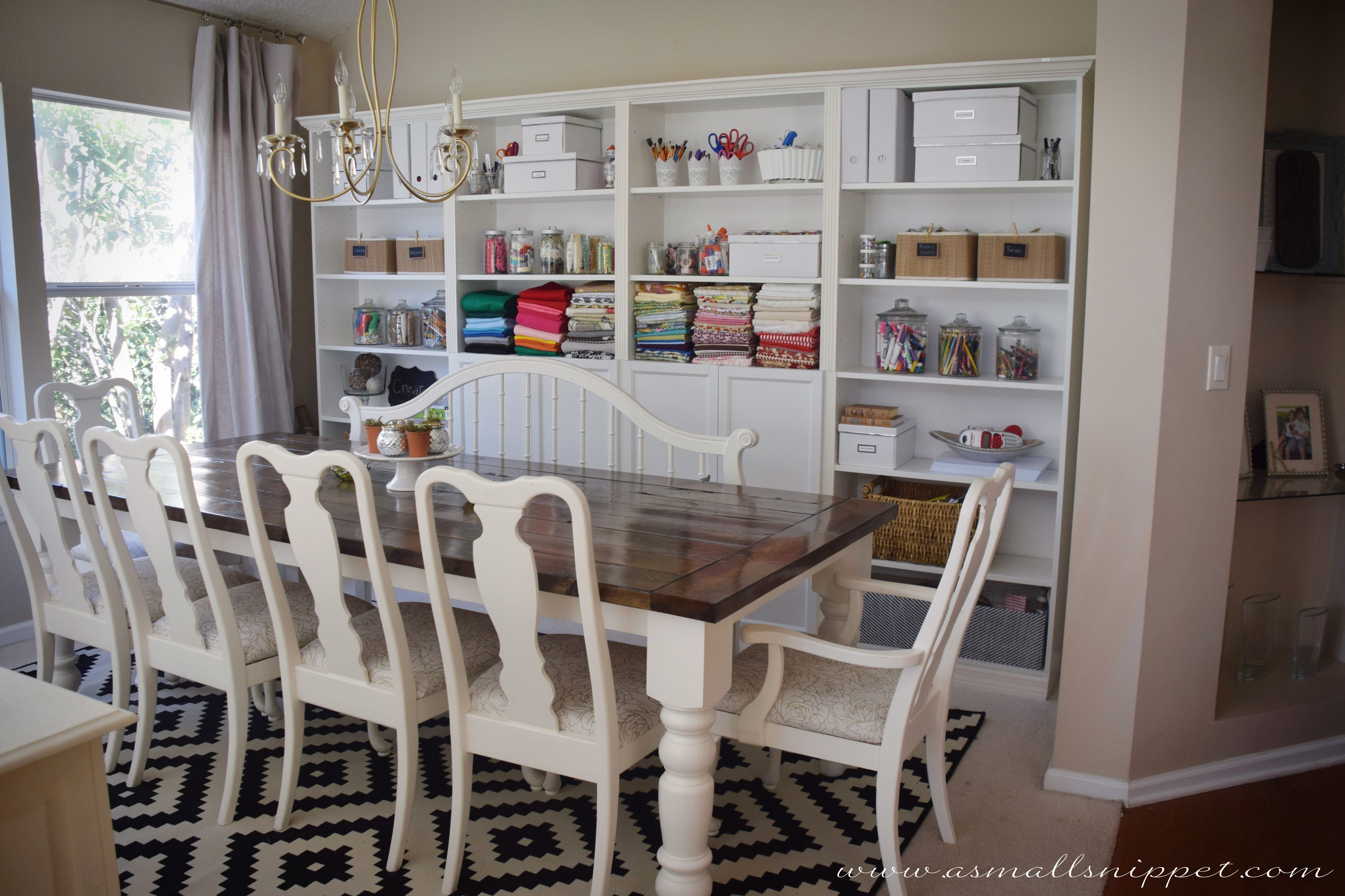 built in cabinets in dining room